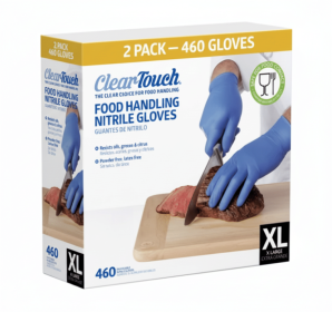 Clear-Touch Food Handling Nitrile Gloves, 500-count (Clear-Touch: XL)