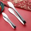 Stainless Steel Food Tongs for Kitchen and Commercial Use - Heat-Resistant BBQ Grill Tongs, Suitable for Steak, Meat and Grilling
