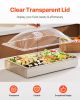 Countertop Food Serving Display Container, 1 x 1 Pan Stainless Steel Food Serving Tray