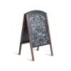 A-Frame Wooden Sidewalk Signage Chalkboard for Bar and Store